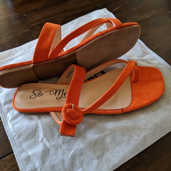 Miss Lola So Me Jenesa orange suede sandal - Picture 4 of 5